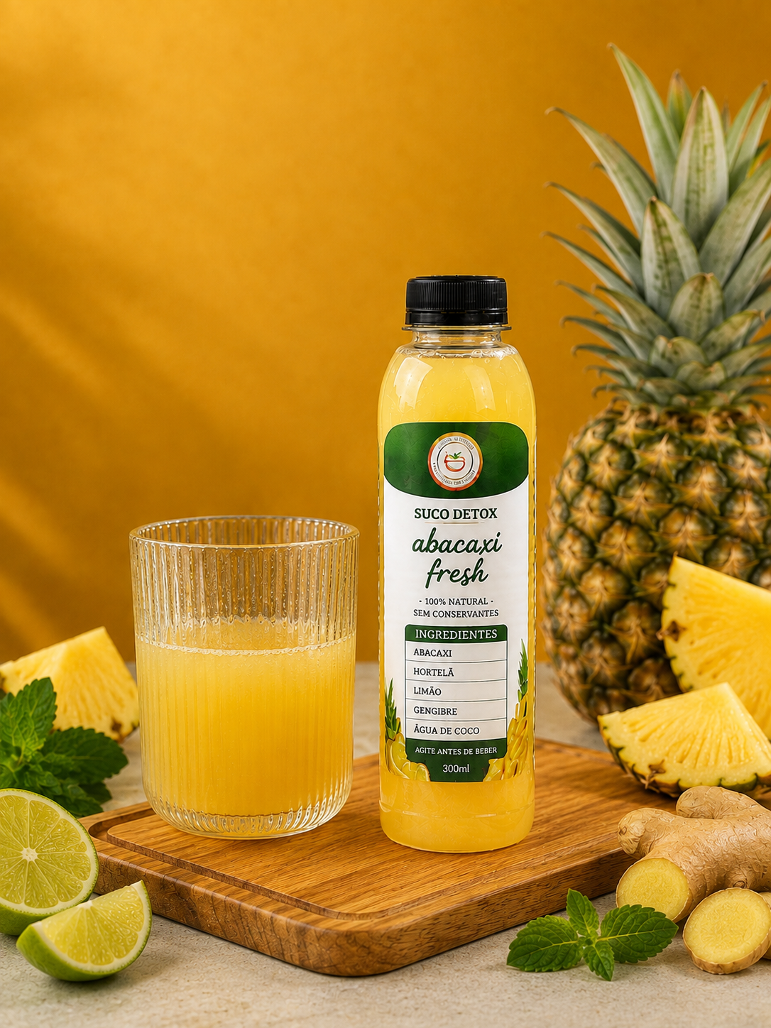 Suco detox Abacaxi Fresh da Foco Fit MG