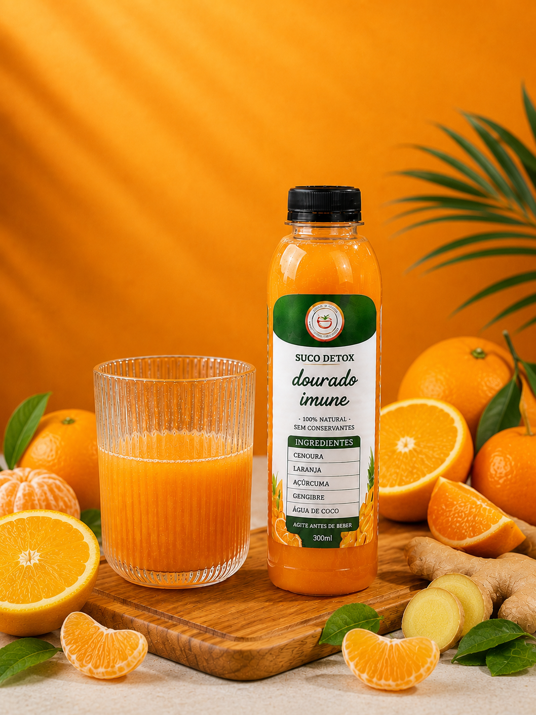 Suco detox Dourado Imune da Foco Fit MG